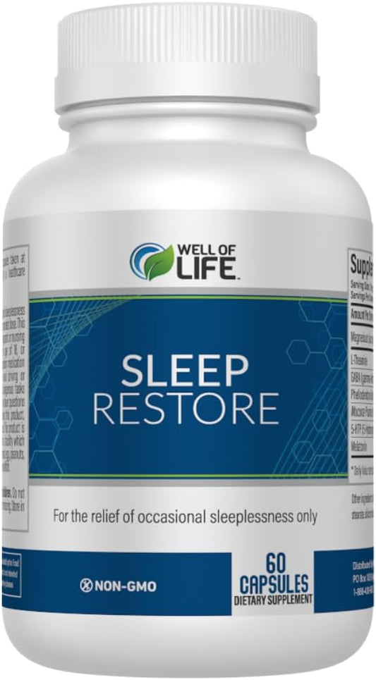 Sleep Restore - Tranquil Sleep Formula 5-HTP, Magnesium, 60 Veg