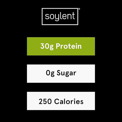 Soylent Complete Protein Shake, Chocolate, 30g Protein, Vegan, Dairy Free and 0g Sugar, Ready to Drink Protein Drinks, 11oz (4 Pack)