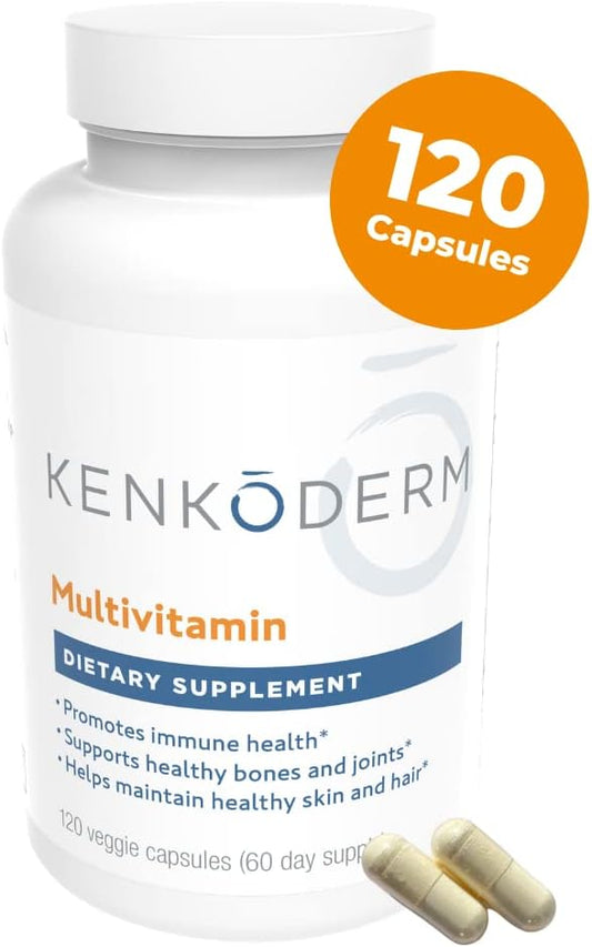 Kenkoderm Multivitamin for Psoriasis, Skin Care 120 Capsules 3, Vitamin 60 Day
