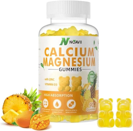 Calcium Magnesium Zinc Gummies with Vitamin D3, ashwagandha Flavor-90 Count