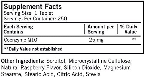 Kirkman Coenzyme Q10 25 mg Children's 250 Tablets CoQ10 ||