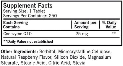 Kirkman Coenzyme Q10 25 mg Children's 250 Tablets CoQ10 ||