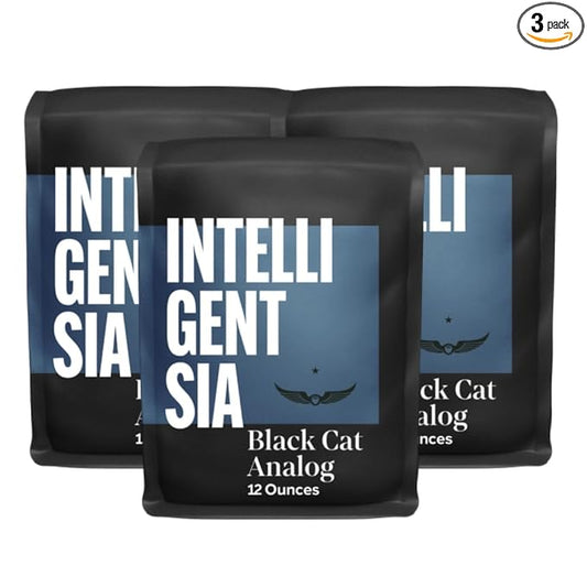 Intelligentsia Coffee, Medium Roast Whole Bean Coffee - Black Cat Analog 36 Ounces (3 Bags of 12 Ounces)