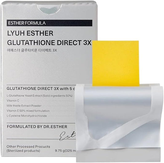 Lyuh Esther Glutathine Direct 3X Edible (1 Box 325mg - 30 Films) 3X, Yellow