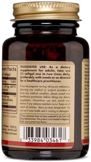 Solgar Vitamin E 67 mg (100 100 Mixed 100 Servings