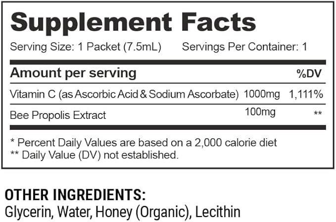 Propolis Liposomal Vitamin C by Beekeeper's 1000mg Vitamin 12 Ct
