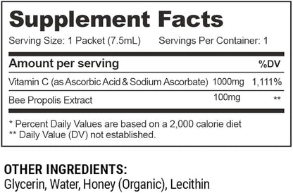 Propolis Liposomal Vitamin C by Beekeeper's 1000mg Vitamin 12 Ct