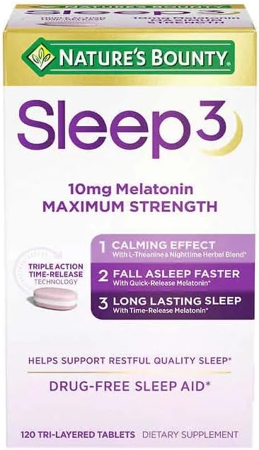 Natures Boun ty Sleep3 Melatonin 10mg, 120 Tablets