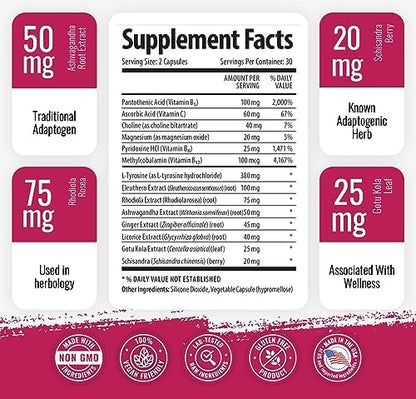 1 Body Ashwagandha Complex Supplement 180 Vegan