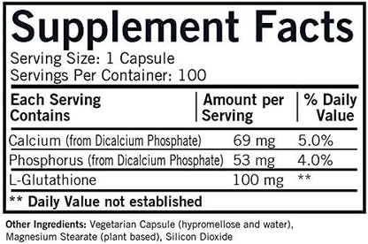 Kirkman Reduced L-Glutathione 100 mg 100 Vegetarian