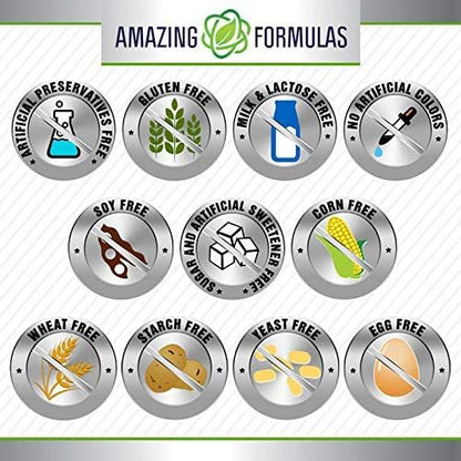 Amazing Formulas Calcium Magnesium Zinc D3 300 Tablets 1000mg - 400mg - 25mg Plus D3 600 600 IU 3 Tablets)