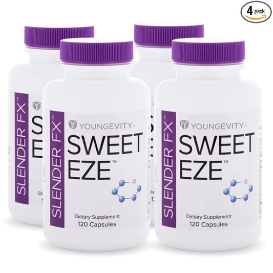 Youngevity Slender FX Sweet EZE - 4 Pack 120 Capsules per Bottle…