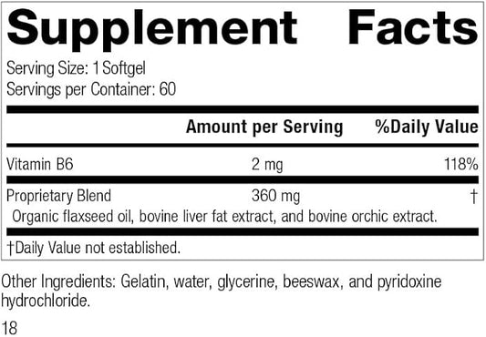 Standard Process Cataplex F - Whole Food Supplement, Metabolism, Skin Health and Hair Health with Vitamin B6, Flaxseed Oil - 60 Softgels