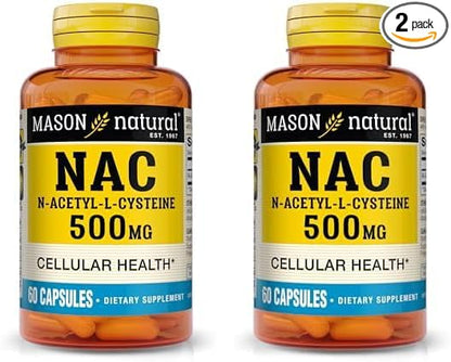 MASON NATURAL NAC N-Acetyl L-Cysteine 500 mg 60 Capsules 2)