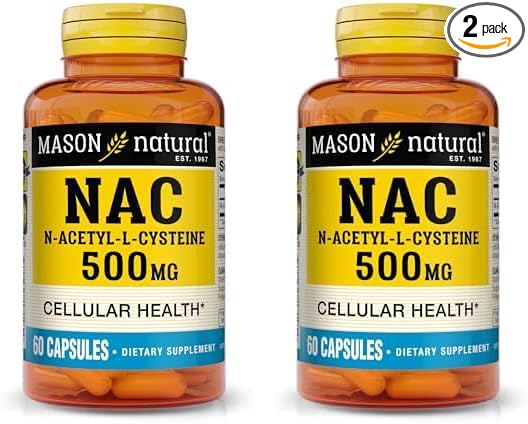MASON NATURAL NAC N-Acetyl L-Cysteine 500 mg 60 Capsules 2)