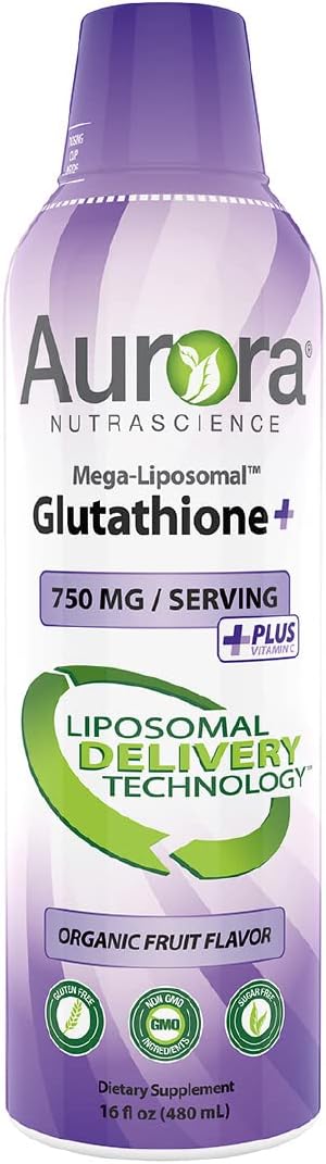 Aurora Nutrascience, Mega-Liposomal Glutathione+ Vitamin C, 750 mg Serving,16 fl (480 mL)