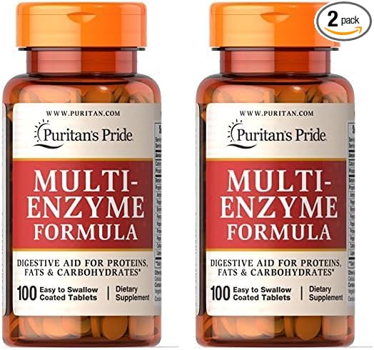 Puritan's Pride Multi Enzyme Tablets, Digestive 100 ct 2)