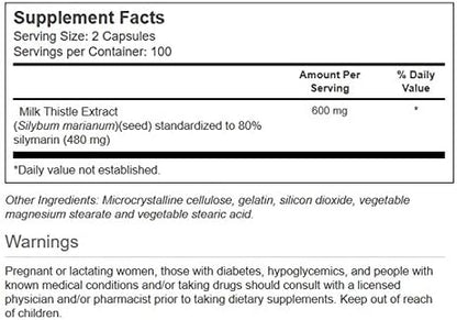 Vitacost Milk Thistle Extract 600 mg 200 Capsules