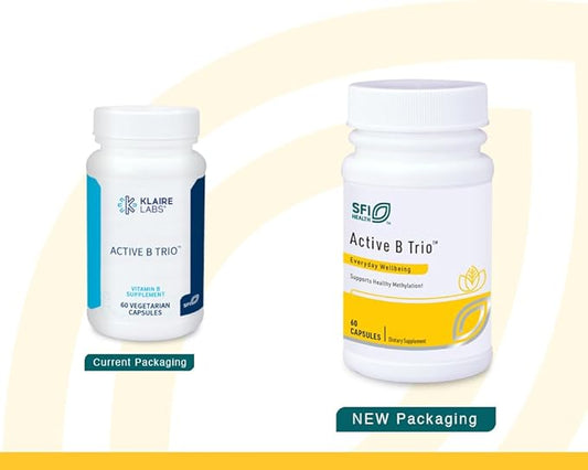 Klaire Labs Active B Trio B12 Supplement B6 & (60 Capsules)
