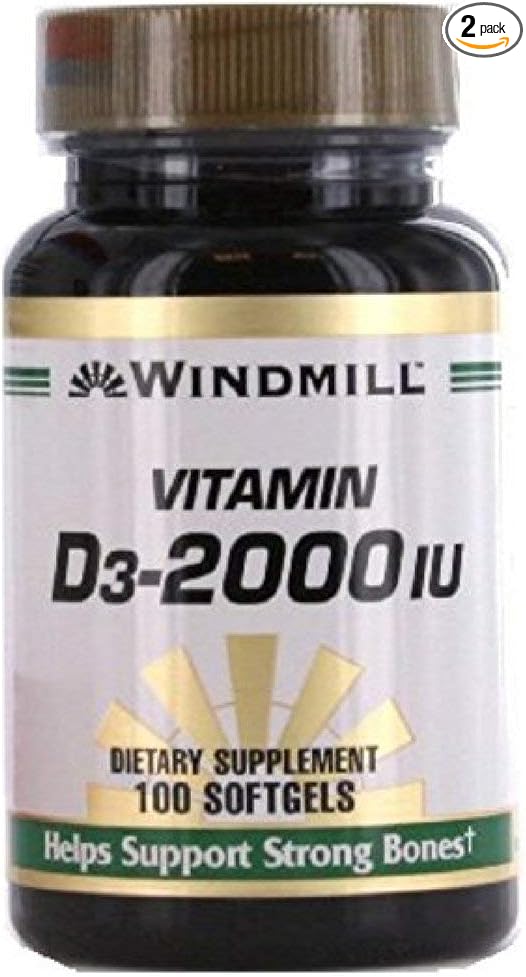 Nature Made Vitamin D3 2000 IU Tablets 100 ea (Pack of 2)