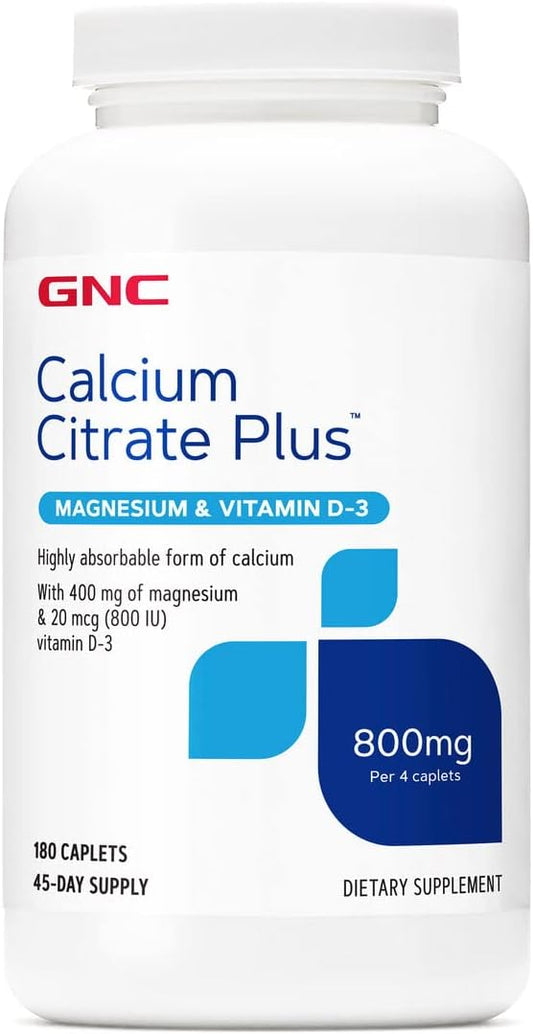 GNC Calcium Citrate Plus Magnesium & D-3 800mg 800mg | 180 Count