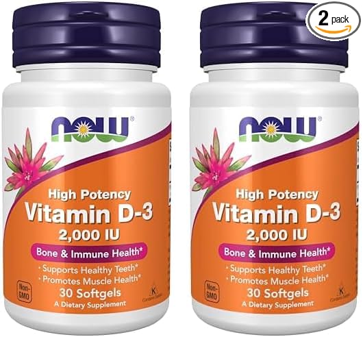 NOW Supplements, Vitamin D-3 2,000 IU, 30 Softgels 2)