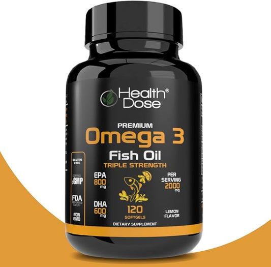 Premium Omega 3 Fish Oil Triple 120 Softgels 5