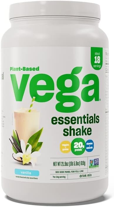 Vega Essentials Plant Based Protein Powder, Vanilla 1.3 lbs