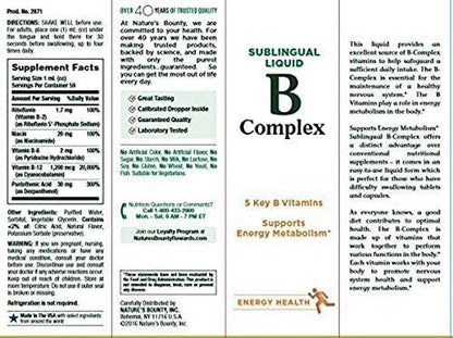 Nature's Bounty Vitamin B Complex Sublingual 2 oz