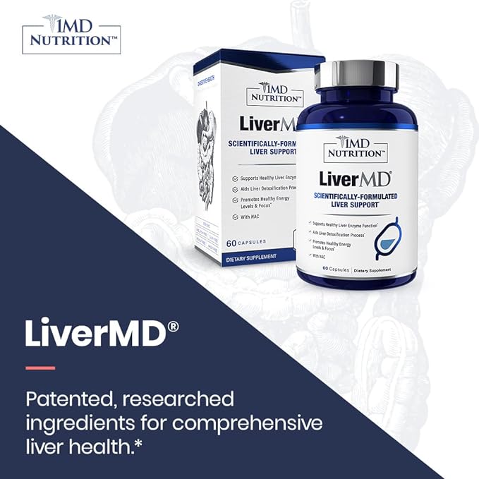 1MD LiverMD - Liver Support Supplement 60 Capsules