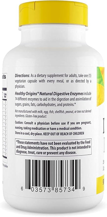 Healthy Origins Digestive Enzymes (NEC) Broad Spectrum 90 Veggie