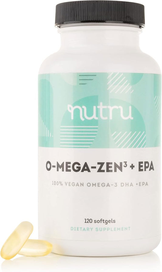 O-Mega-Zen3 +EPA Vegan Omega 3 Supplement Omega-3 DHA 120 Softgels