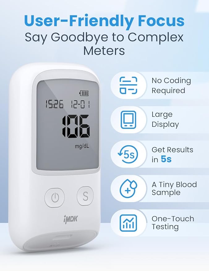IMDK GLU-T1 Blood Glucose Test Strips 100 Count)