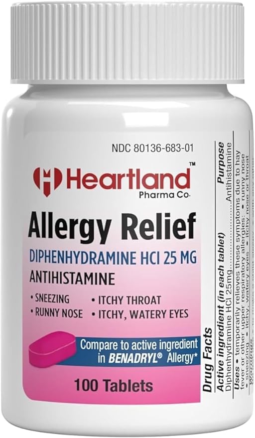 Diphenhydramine HCI | Diphenhydramine Allergy Relief 25 mg 100 Count