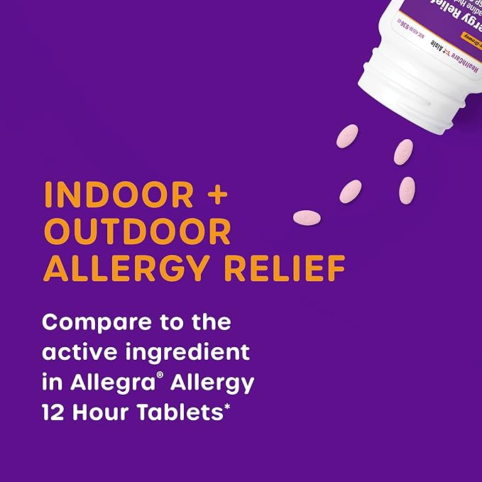 HealthCareAisle Allergy Relief 60 mg 100 Tablets 12-Hour Allergy