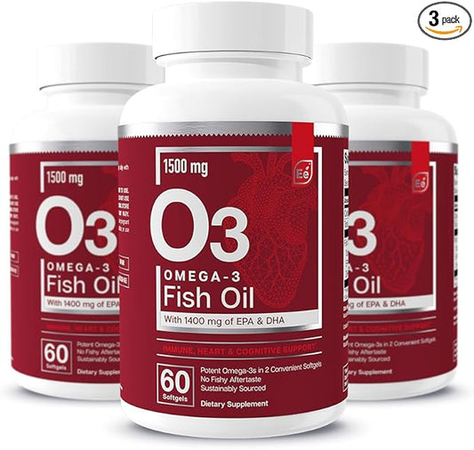 Essential Elements Omega-3 Fish Oil Supplement 60 Softgels (3-Pack)