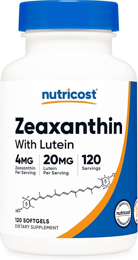 Nutricost Zeaxanthin with Lutein 20mg, 120 Softgels