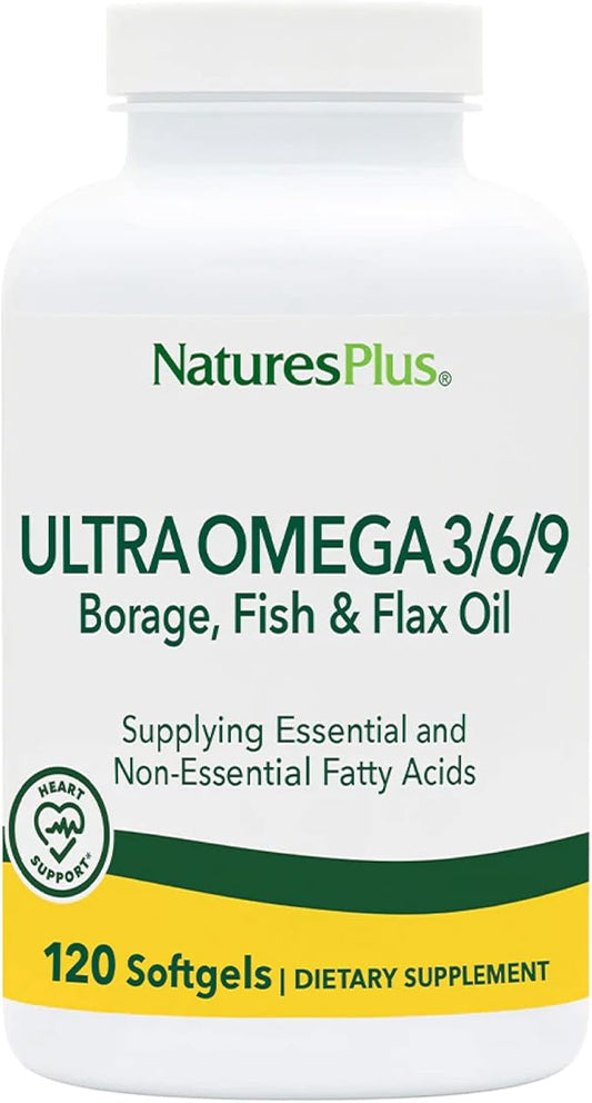 Natures Plus Ultra Omega 3 6 9-1200 mg, 120 Softgels 120 Servings