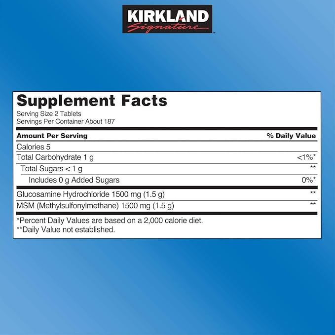 Kirkland Signature Glucosamine with MSM, 375