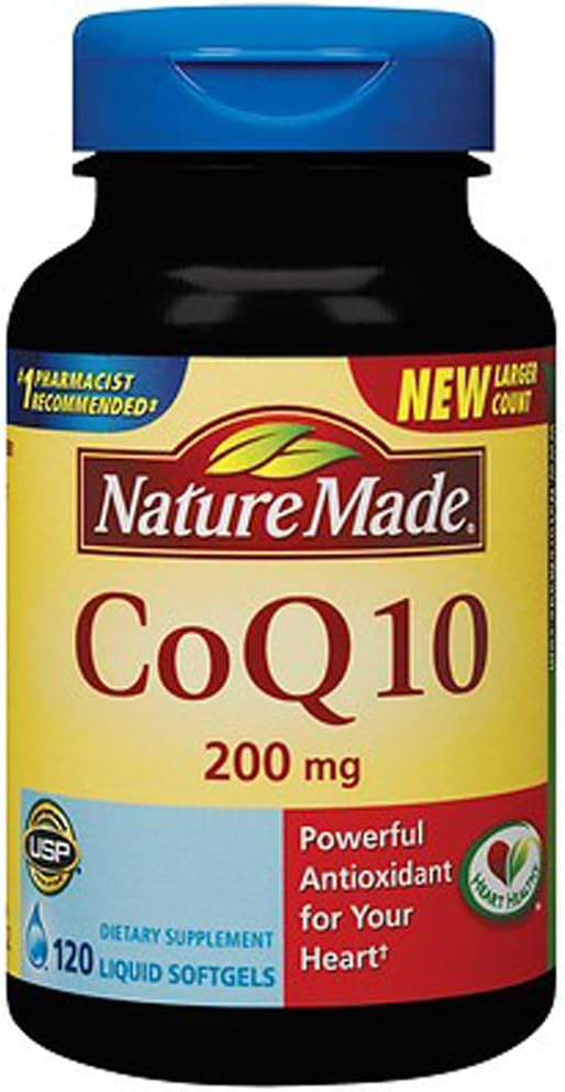 Nature Made CoQ10 Naturally Orange 200 mg 120 Softgels