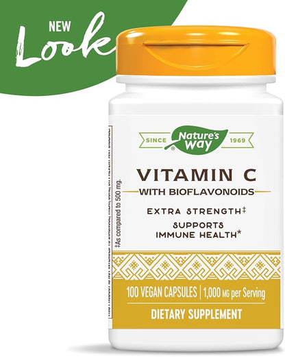 Nature’s Way Vitamin C with Bioflavonoids 1 g 100 Capsules