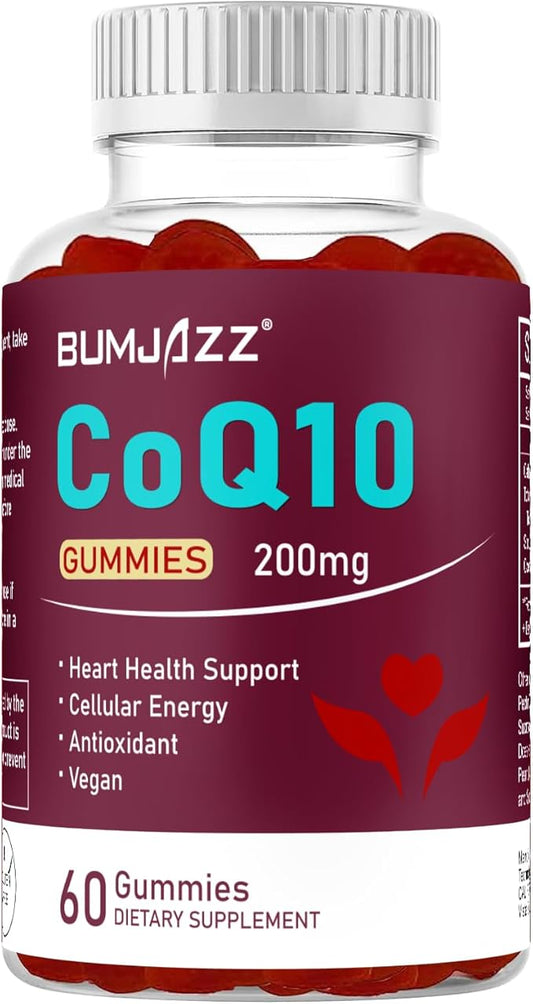 High Absorption - CoQ10 Gummies 200mg Q10 - CoQ10 Gummies 60 Count