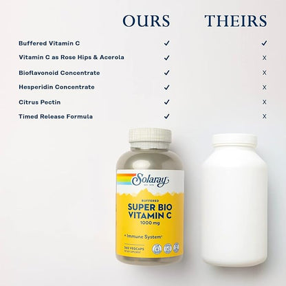 Solaray Super Bio C Buffered Vitamin 1000mg, 360 360 Ct.