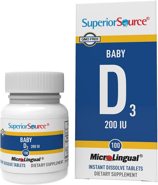 Superior Source Baby Vitamin D3 200 100 Count,