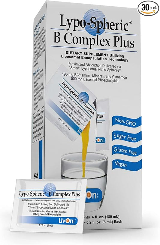 Lypo–Spheric B Complex Plus – 30 195 mg 100% Non–GMO