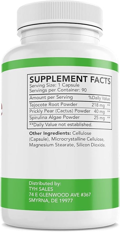 Tejocote Root Premium Herbal Supplement - Lab Tested for Purity - Natural and Healthy Detox and Weight Loss Support- 90 Tejocote Root en Forma de Capsulas