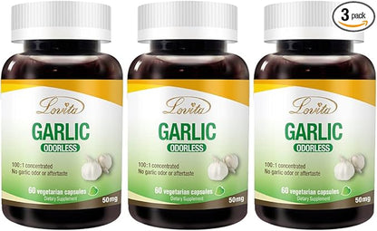Lovita Odorless Garlic Extract 5000mg | 1.25% Allicin 60 Vegetarian (6-Month Supply) 3)
