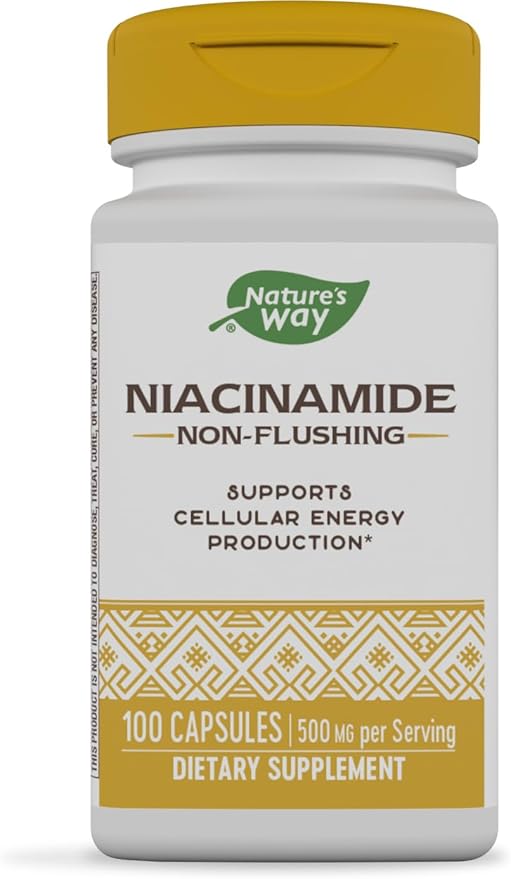 Nature's Way Niacinamide, Supports Cellular Energy*, 500mg per 100 Capsules