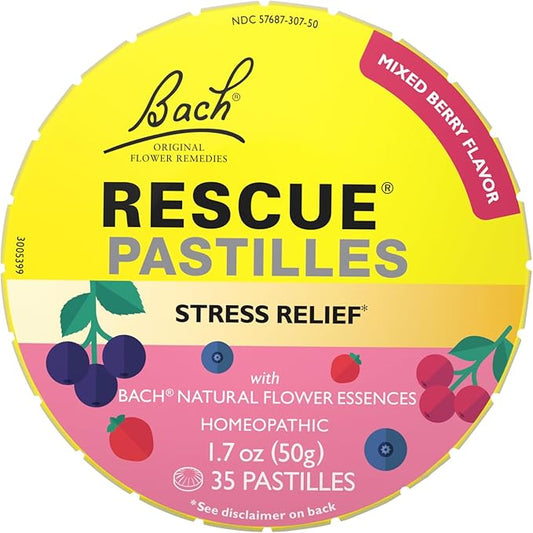 RESCUE Bach PASTILLES, Mixed Berry Flavor, 35 Count