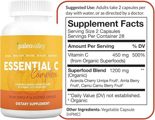 Paleovalley Essential C Complex 1 Pack, 450mg -